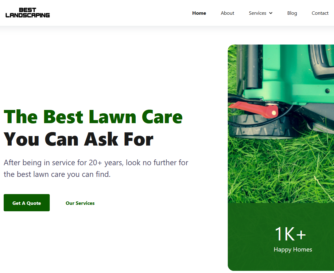 landscaping example website